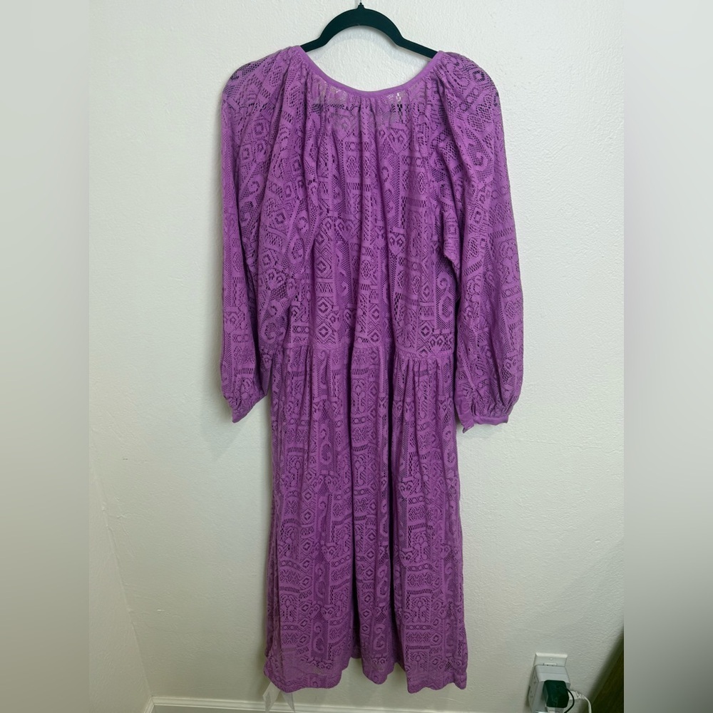 Alix of Bohemia Celeste Fig Crochet Lace Maxi Dress Orchid Small NWT - Picture 3 of 8